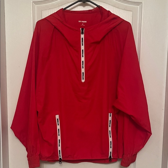 IVY PARK Other - IVY PARK Vibrant Red Hooded Windbreaker Jacket